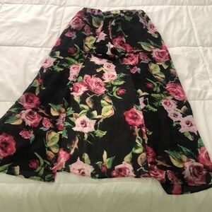 Let Them Eat Cake floral & black short skirt